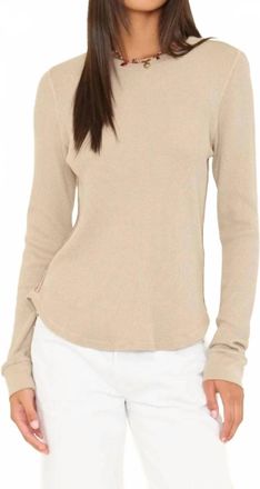 Xirena Theo Long Sleeve Top In Pebble Stone
