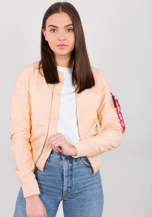 Alpha Industries Bomberjacke ALPHA INDUSTRIES MA-1 TT Light W, Damen, Gr. S, rot (apricot), Obermaterial: 100% Nylon, Futter: 100% Nylon, Jacken Bomberjacke