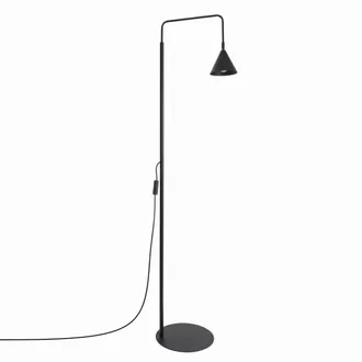 Sollux Lighting L&aacute;mpara de pie negro acero alt. 165 cm