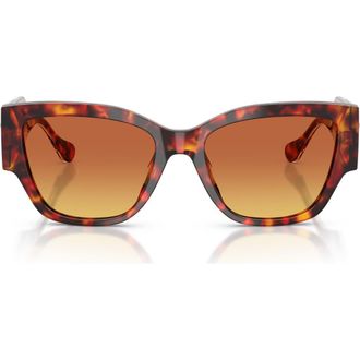 Versace 55mm Cat Eye Sunglasses in Red Havana /Yellow Brown at Nordstrom