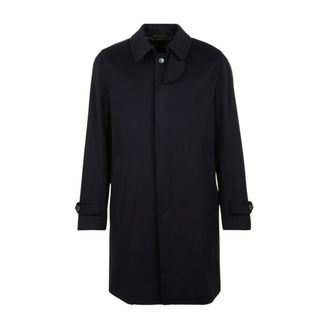 Herno Single-Breasted Coats, male, Blue, 3XL, Impermeabile