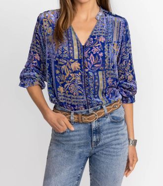 Johnny Was Joasie Burnout Blouse In Persephone