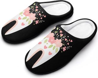 Generic Dentist Dental Hygienist Tooth Flower Mens House Slippers Memory Foam Washable Cotton Slip on Home Shoes