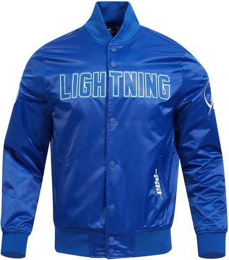Pro Standard Mens NHL Classic M Satin Jacket, Dodger Blue, XL