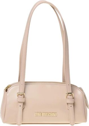 Love Moschino Smart Daily Bag - Dames - Schoudertassen - Beige - ONE Size - Leer - Tassen