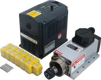 OEM Motor De Husillo Cnc, 24000 Rpm, 220v Con Variador De Frecuencia, Caja De Conexiones