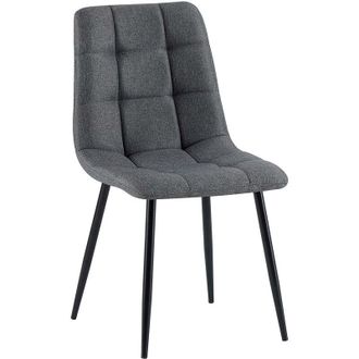 Clp Silla de comedor Antibes de tela Gris oscuro