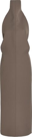 Khaite Roxanne Open-back Crepe Midi Dress - Brown Other - 8 (UK12 / M)