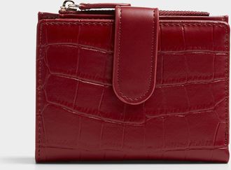 Simons Womens Bifold faux-croc wallet