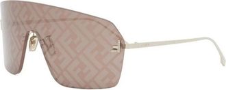 Fendi Accessoires, unisex, Bruin, ONE Size, Kristallen Zonnebril