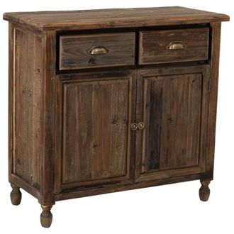 Wanderlust Deco Aparador de madera con 2 puertas y 2 cajones 90x40x85h cm