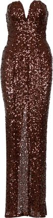 Aniye By Kleedjes Chocolate - Dames - Avondkleed - Bruin - M - Pailletten - Kleedjes