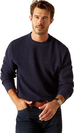 Ariat Mens Hexham Sweatshirt Long Sleeve in Navy, Size Medium, by Ariat