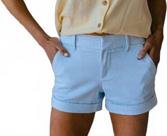 Dear John Denim North Hampton Mid Rise Shorts In Skyway Stripe