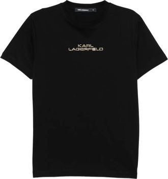 Karl Lagerfeld T-shirt con logo goffrato - Nero
