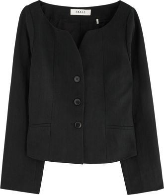 Skall Studio Athena Linen-blend Blazer - Black - 38 (UK10 / S)