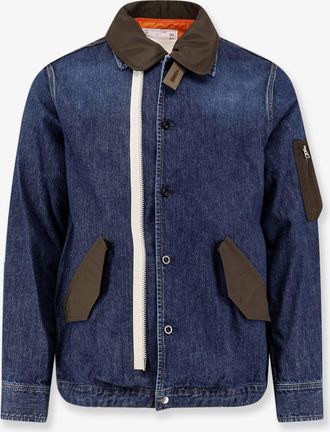 sacai Denim Jacket with nylon inserts - SACAI - gender_Man