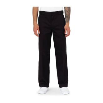 Dickies Straight Trousers, male, Black, W26 L28, Mens Black Trousers Fall/Winter Style