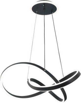 Fabrilamp Pendente Nantes nero 120w 3000-4000-6000k regx60x 60cm 9600lm con telecomando e dimmer