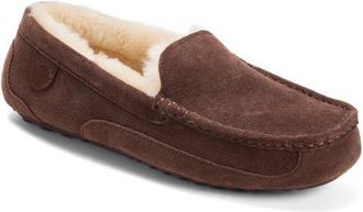Dearfoams Fireside Melbourne Genuine Shearling Moccasin Slipper in Coffee at Nordstrom, Size 14