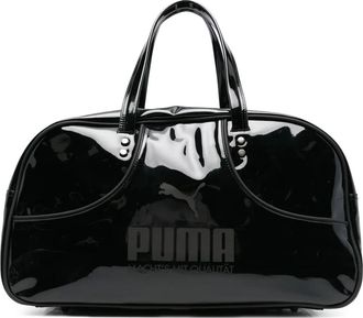 Puma Borsone Puma 1976 Grip in pelle verniciata con manico - Nero