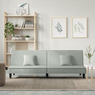 vidaXL Sof&aacute; Cama De Terciopelo Gris Claro Vidaxl
