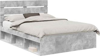 vidaXL Bed Frame Concerte Grey 150 x 200 cm Solid Pine Wood vidaXL