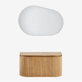 Sklum Sklum - Conjunto De Mueble De Ba&ntilde;o En Madera De Mango Analis