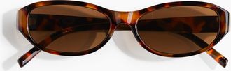 H&M Ovale Sonnenbrille - Brown