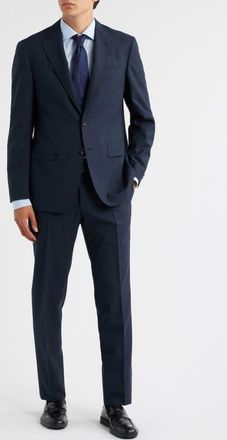 Canali Kei Trim Fit Dark Green Mélange Textured Wool Suit at Nordstrom, Size 40 Us