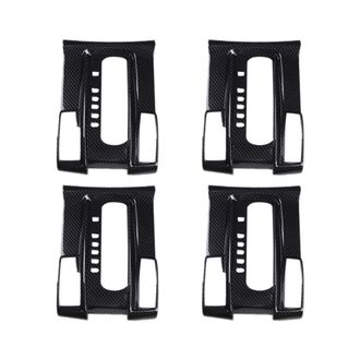 OEM Adecuado Para 4 Cubiertas Decorativas Del Panel De La Palanca De Cambios Del Autom&oacute;vil, Fabricadas En Material Abs Con Detalles De Fibra De Carbono