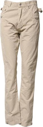 Daniele Alessandrini Straight Jeans - Dames - Wijde Broeken - Beige - W33 - Katoen - Broeken