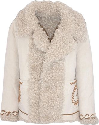 PHO Firenze Cream White Reversible Faux-Fur Jacket