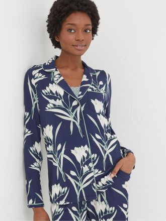 Fat Face FatFace Blue Spring Blooms Jersey Pyjama Nightshirt