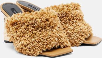 Givenchy Tape raffia-effect mules