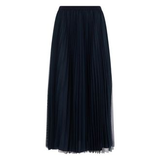 Fabiana Filippi Pleated Tulle Skirt - female - Fabiana Filippi - Midi Skirts - Blue - 2XS - Skirts