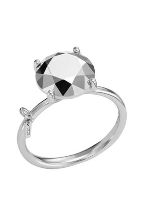 Diesel Diamond Cut Sterling Silver Ring - Rings - Unisex - Silver