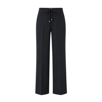 Marella Emmpietre Straight Broeken - Dames - Straight fit broeken - Blauw - S - Polyester - Broeken