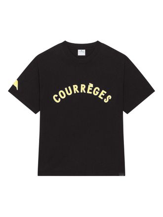 Courr&egrave;ges Short-Sleeved Black T-Shirt