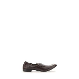 Maison Margiela Loafers, male, Brown, Size: 10 US Penny Strap Leather Loafers