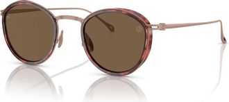 Giorgio Armani Titanium zonnebril in Shiny Havana/Dark Brown - Heren - Zonnebrillen - Bruin - 46 MM - Accessoires