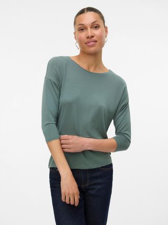 Vero Moda 3/4-Arm-Shirt VERO MODA VMAVA 3/4 TOP JRS GA NOOS, Damen, Gr. XL, gr&uuml;n (laurel wreath), Jersey, Obermaterial: 95% Lyocell, 5% Elasthan, unifarben, nor