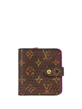 Louis Vuitton 2006 Perfo compact wallet - women - PVC/Canvas/Leather - One Size - Brown