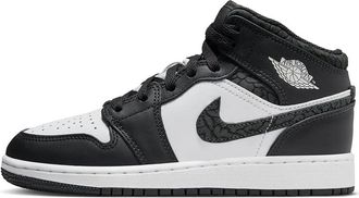Nike Jordan Schoenen, Dames, Zwart, 38 1/2 EU, Leer, Air Jordan 1 Mid SE