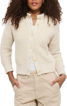 Alex Mill Nico Chunky Cotton Cardigan in Marled Ivory at Nordstrom, Size Large