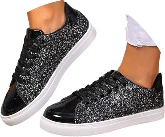 Generic Glitter Trainers Womens Classic Comfortable Sports Shoes Sports Leisure Shoes Wide Feet Trainers Casual Slipper Loafer Moccasins Low Shoes Sailing Sho