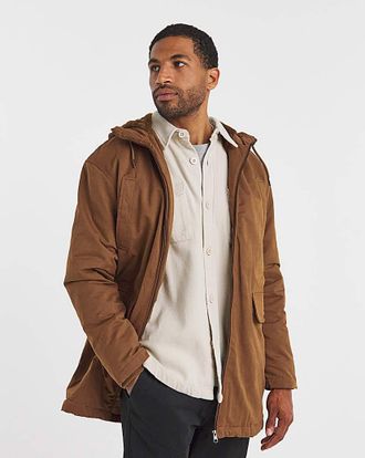Jacamo Tan Faux Fur Lined Parka