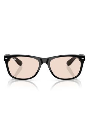Ray-Ban New Wayfarer 55mm Rectangular Sunglasses in Black /Clear at Nordstrom