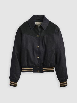 Levi's Womens Bold Play Lennox Varsity Jacket - Blue - Size X-Small