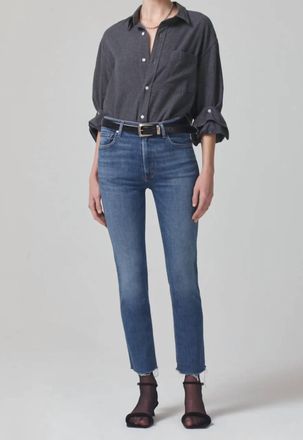 Citizens Of Humanity Isola Straight Crop Jeans In Lawless